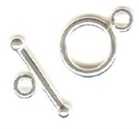 SS 3100 1 12mm Sterling Silver Round Toggle